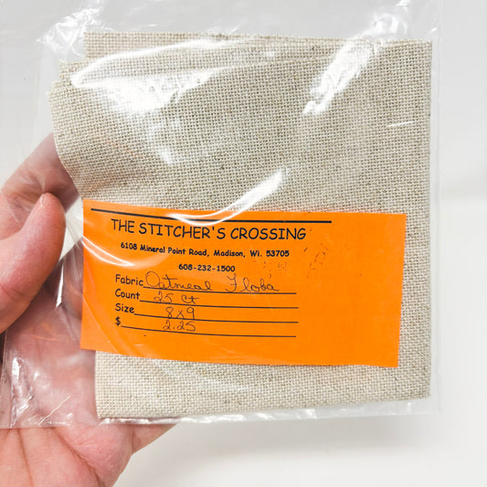 25 Count 8" x 9" Floba Evenweave Fabric - Oatmeal