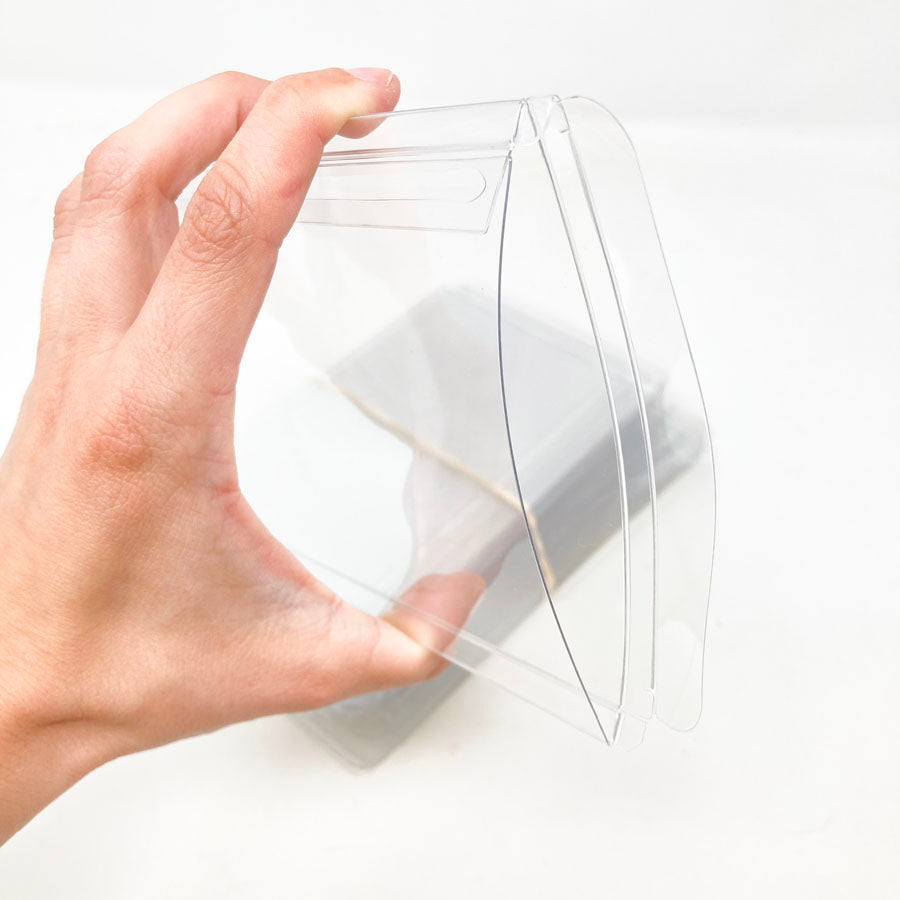 Stack of Smaller Clear Card Boxes