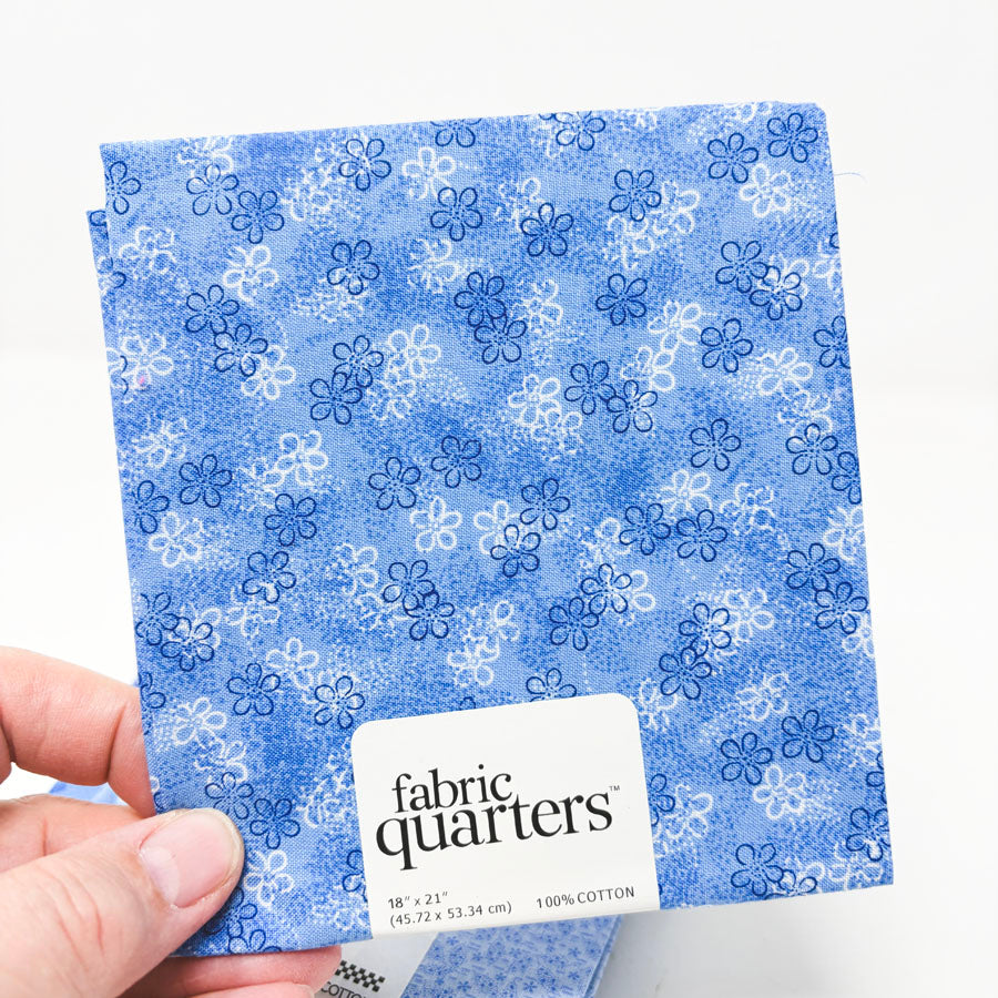 Dusty Blues Cotton Quarter Flats - Pick a Design