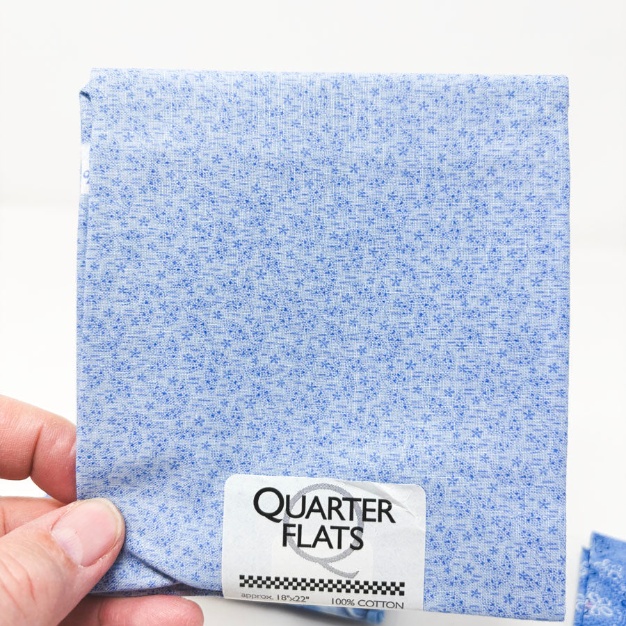 Dusty Blues Cotton Quarter Flats - Pick a Design