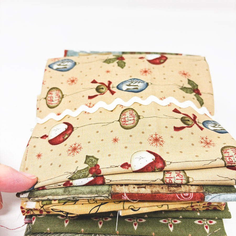 Subtly Seasonal Holiday Fabric Remnants Bundle