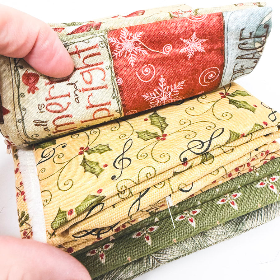 Subtly Seasonal Holiday Fabric Remnants Bundle