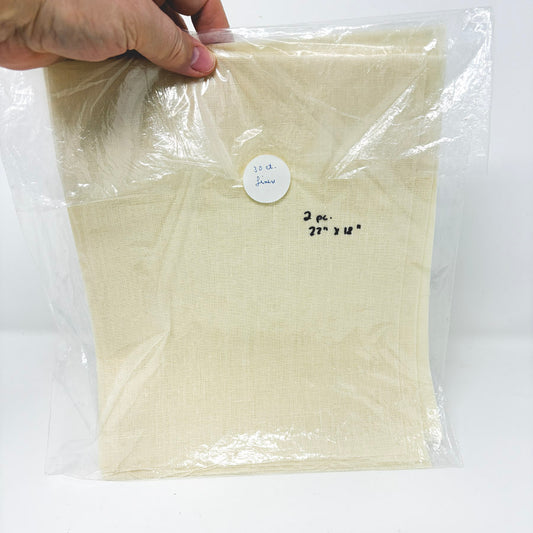 30 Count 22" x 18" Linen Fabric (2) - Cream