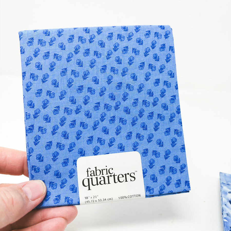 Dusty Blues Cotton Quarter Flats - Pick a Design