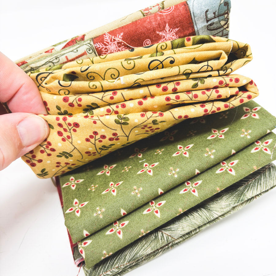 Subtly Seasonal Holiday Fabric Remnants Bundle