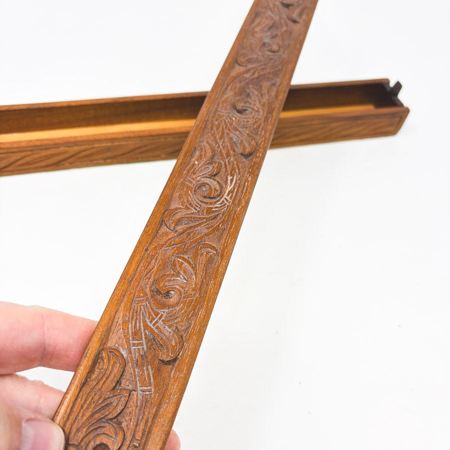 Wood Carved Incense Box
