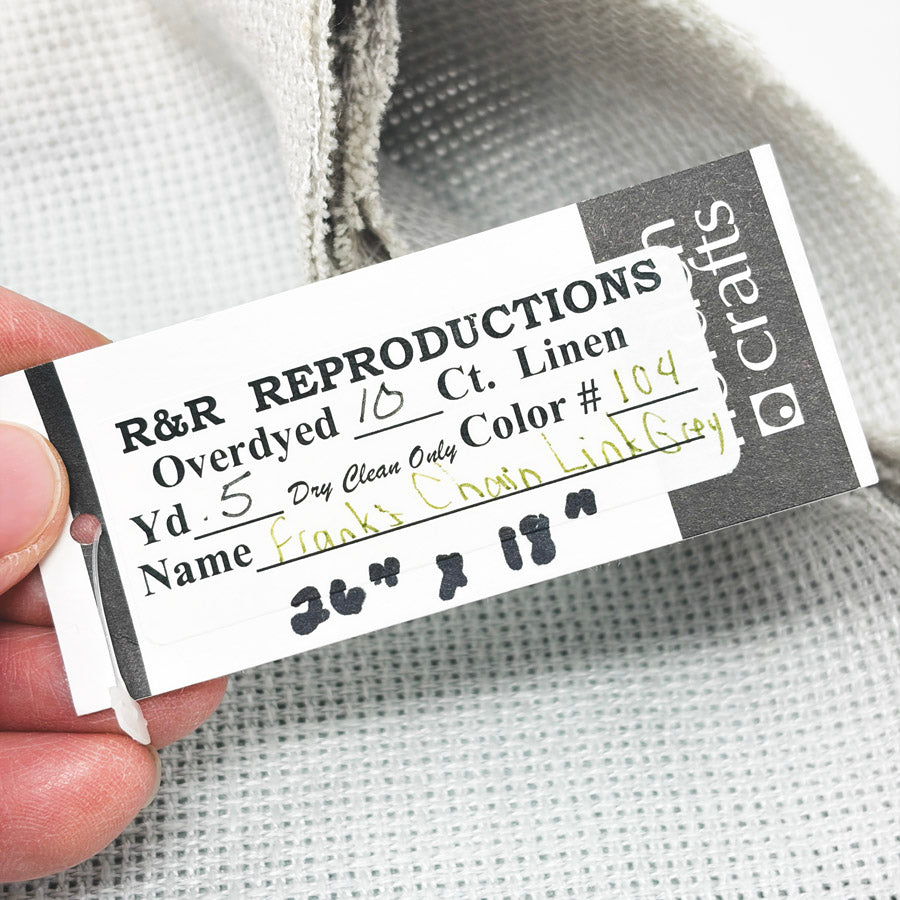 10 Count 26" x 18" Evenweave Fabric - Chain Link Grey