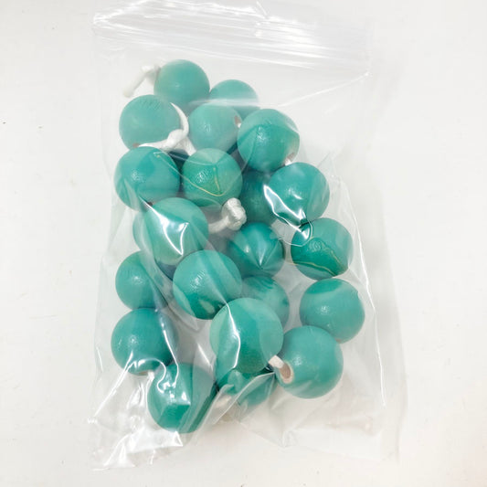 Wooden Aqua Large Bead Bundle