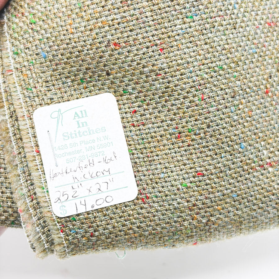 16 Count 25.5" x 27" Heatherfield Evenweave Fabric - Hickory