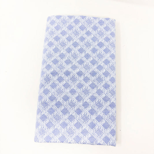 44" x 80" Periwinkle Geometric Pattern Cotton Fabric