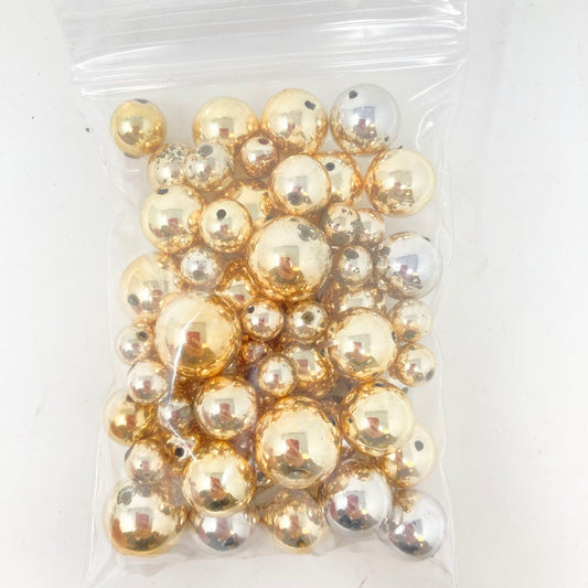 Gold Plastic Ball Beads