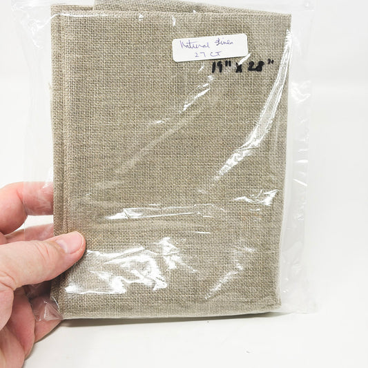 27 Count 19" x 28" Linen Fabric - Natural