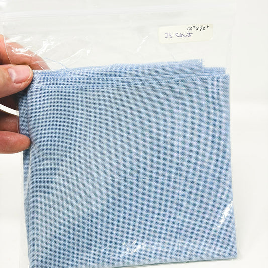 25 Count 12" x 22" Evenweave Fabric - Lt Blue