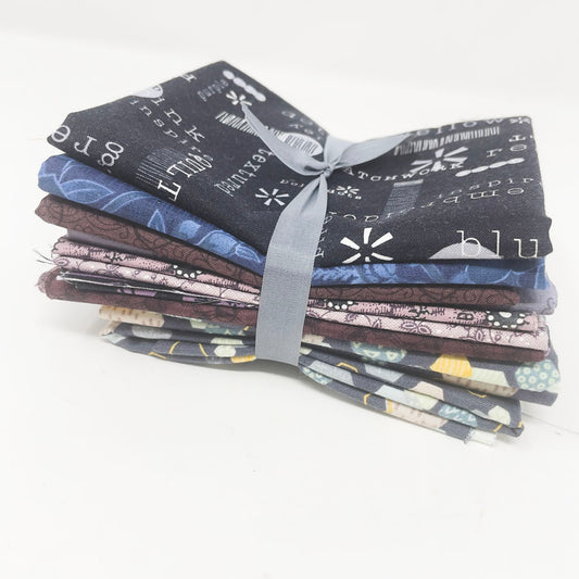 Quilters Patchwork Dark Patterns Fabric Bundle