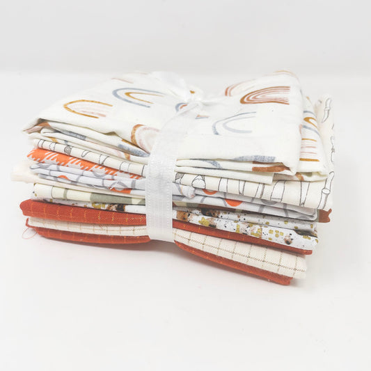 Tangerine Light Patterns Fabric Bundle