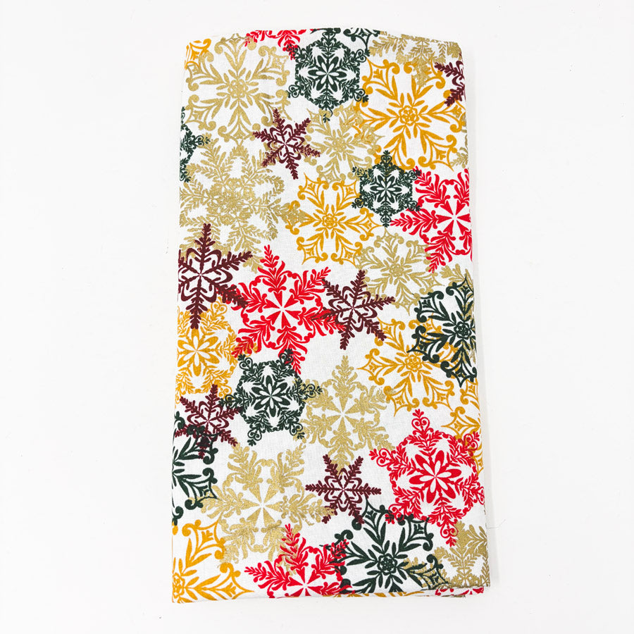 1 yd x 42" Scroll Snowflakes Fabric