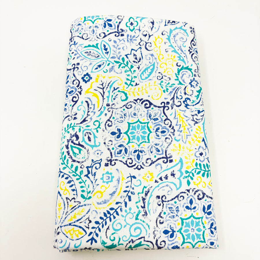 44" x 80" Waverly Disks Azure Cotton Fabric