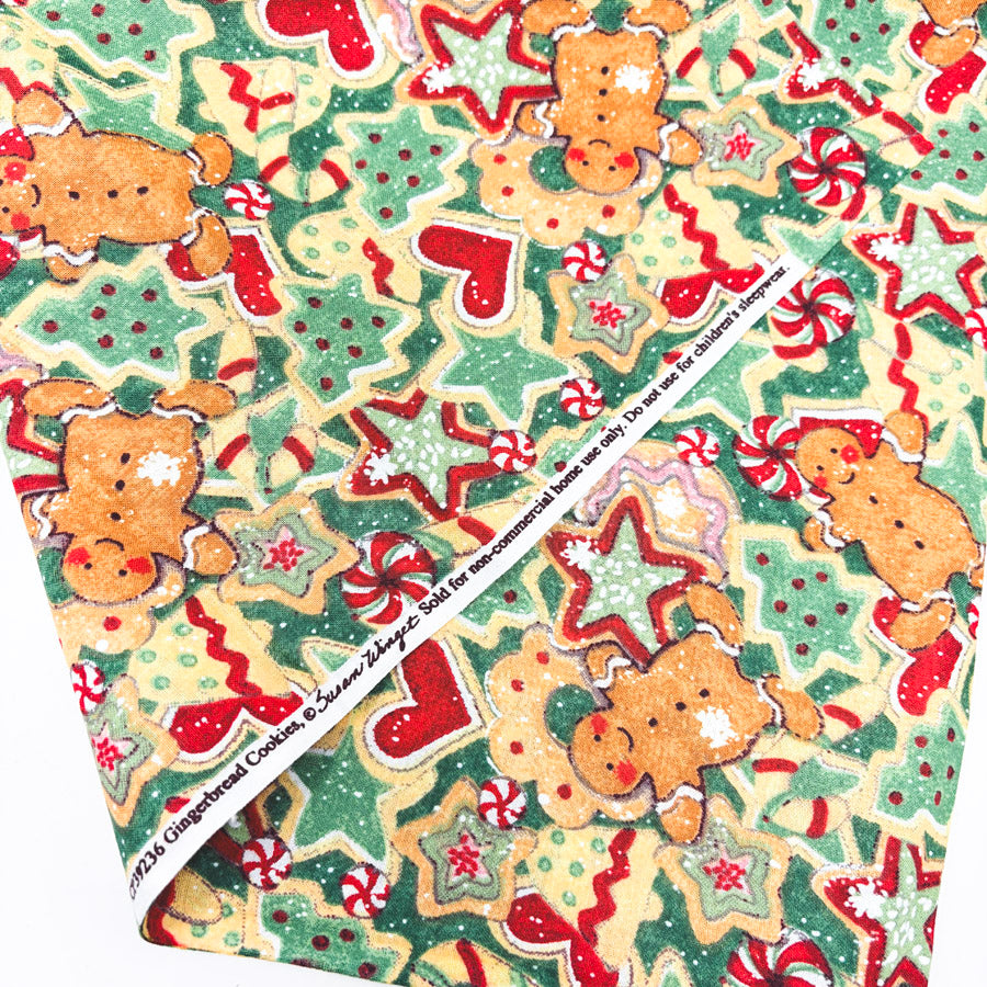 1 yd x 42" Gingerbread Cookies Fabric by Susan Winget