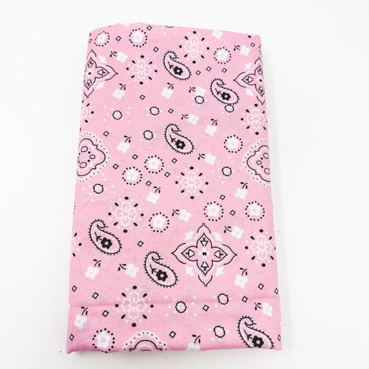 43" x 64" Pink Paisley Poly Blend Lightweight Fabric