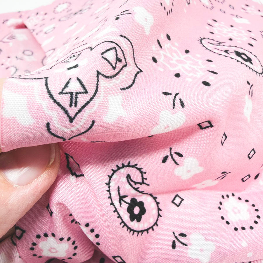 43" x 3 yds. Pink Paisley Poly Blend Lightweight Fabric