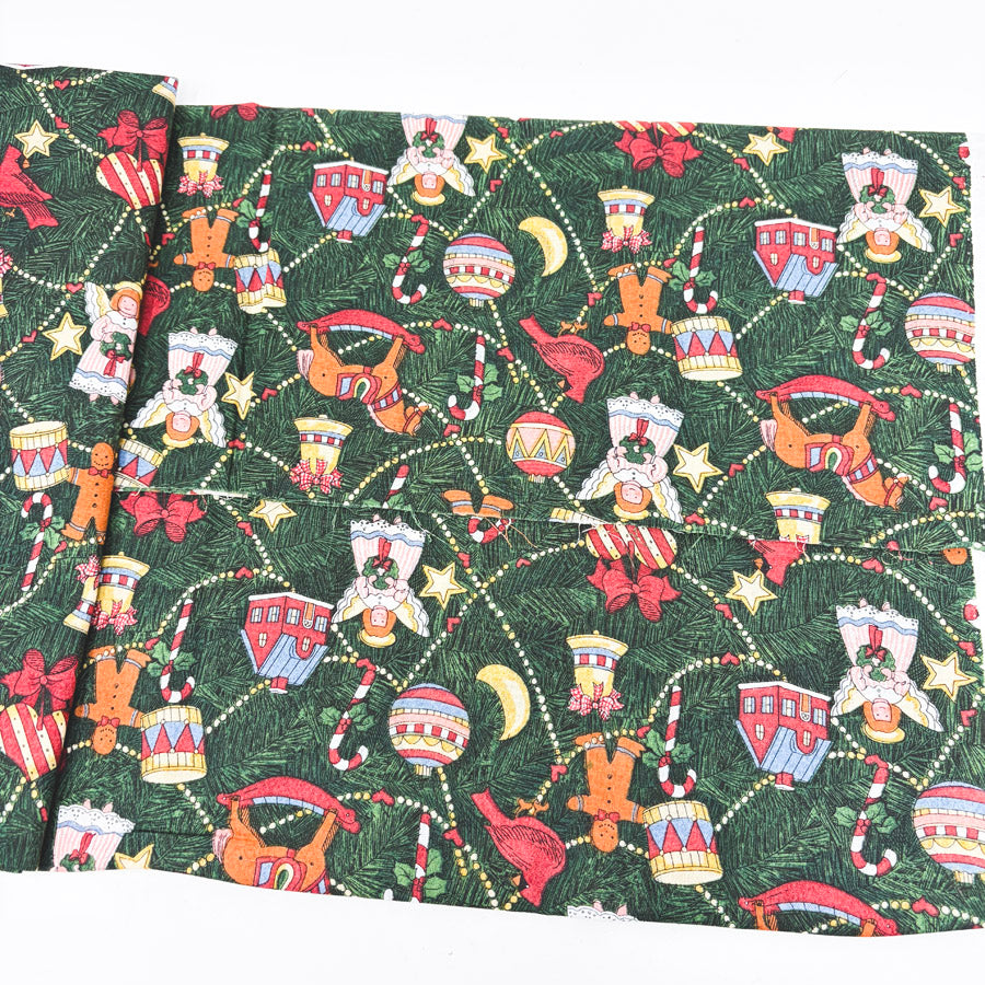 1 yd x 42" Christmas Ornament Tree Fabric by Susan Winget
