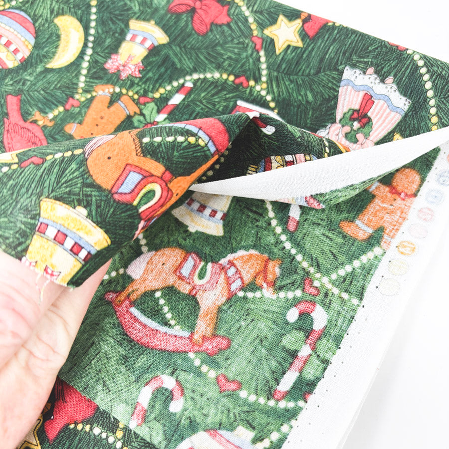 1 yd x 42" Christmas Ornament Tree Fabric by Susan Winget