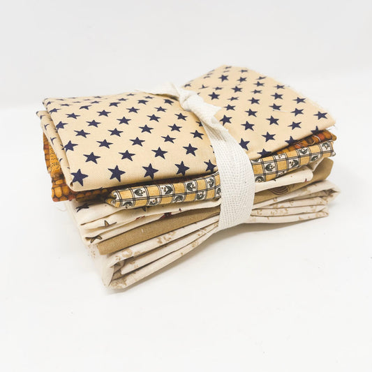 Creamy Star Pattern Fabric Bundle