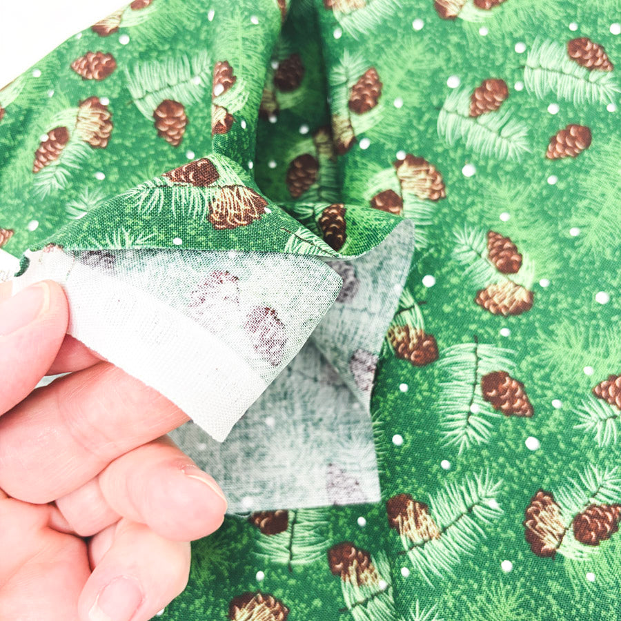 1 yd x 42" Christmas Pinecones Fabric by Gina Linn