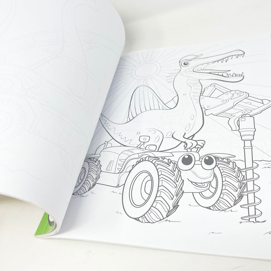 Dinosaurs Diggers & Dumptrucks Coloring Book