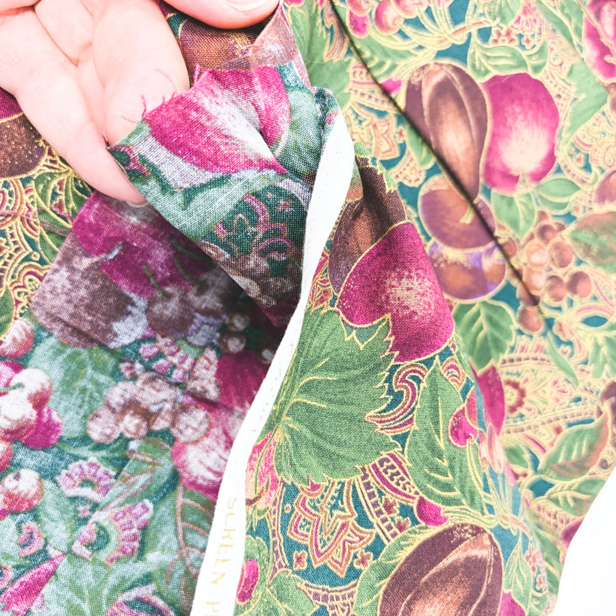 1 yd x 42" Canterbury Manor Fruit Fabric by Hoffman