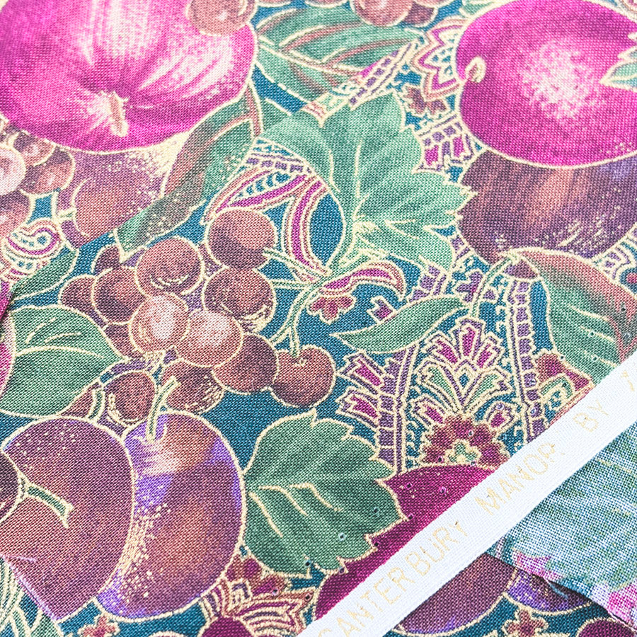 1 yd x 42" Canterbury Manor Fruit Fabric by Hoffman