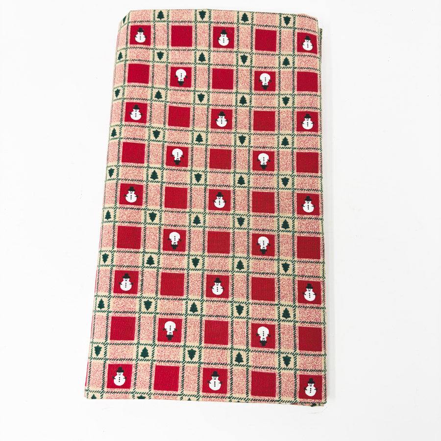42" x 43" Snowman Squares Fabric