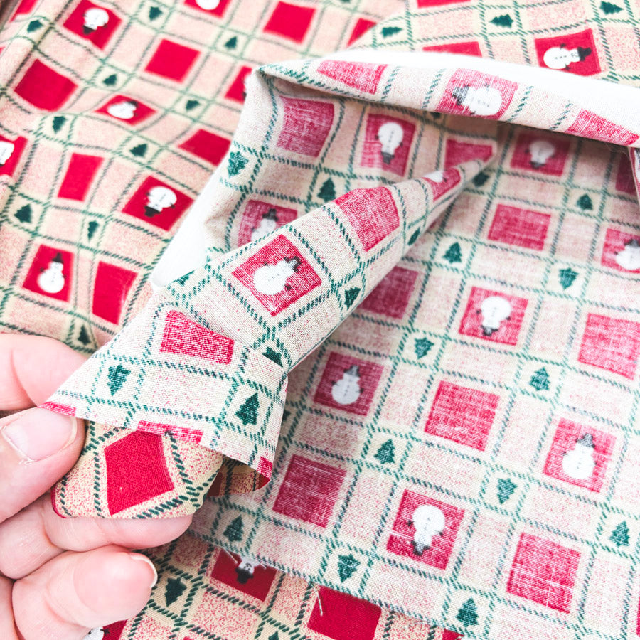 42" x 43" Snowman Squares Fabric