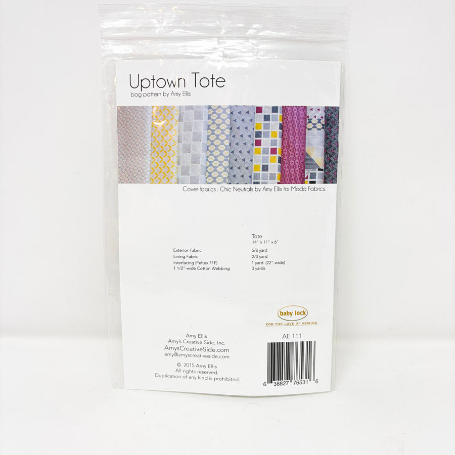 Amy Ellis Sewing Pattern - Uptown Tote