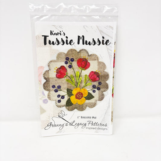 Granny's Legacy Sewing Pattern - Kari's Tussie Mussie 8" Scalloped Mat