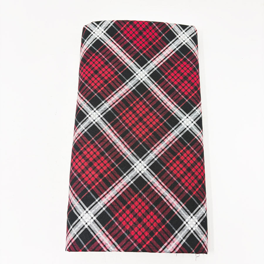 94" x 41" Maker's Holiday Plaid Fabric with Silver Metallic