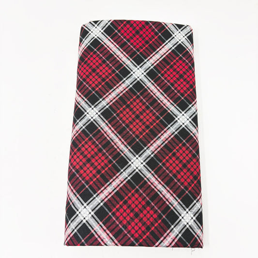 94" x 41" Maker's Holiday Plaid Fabric with Silver Metallic