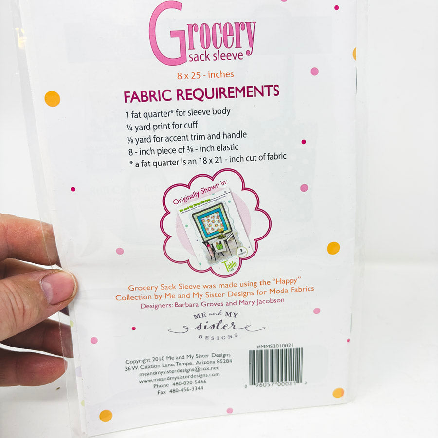 Me and My Sister Designs Sewing Pattern - Grocery Sack Sleeve