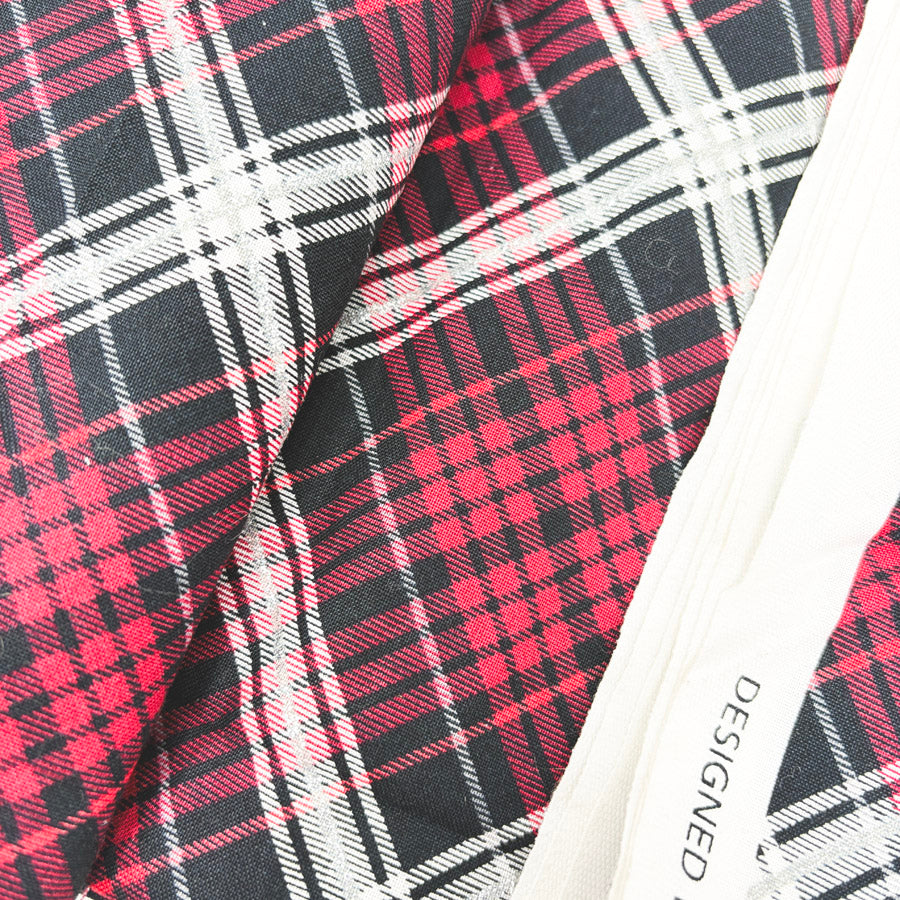 94" x 41" Maker's Holiday Plaid Fabric with Silver Metallic