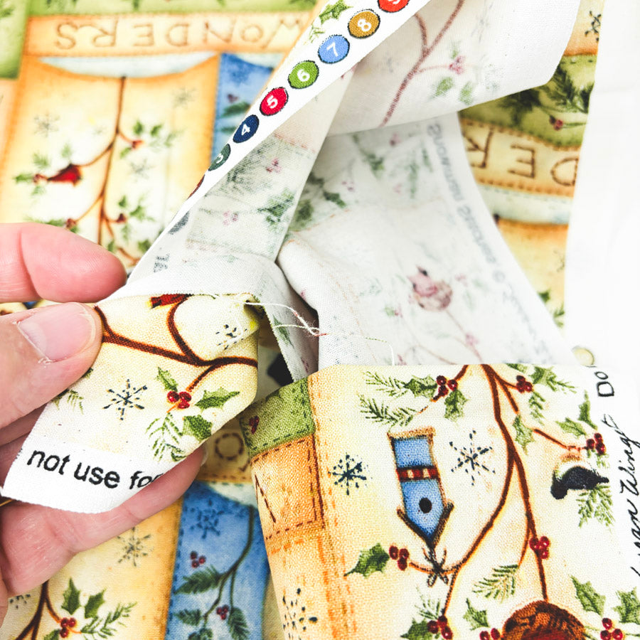 48" x 42" Snowman Stitches Fabric by Susan Winget