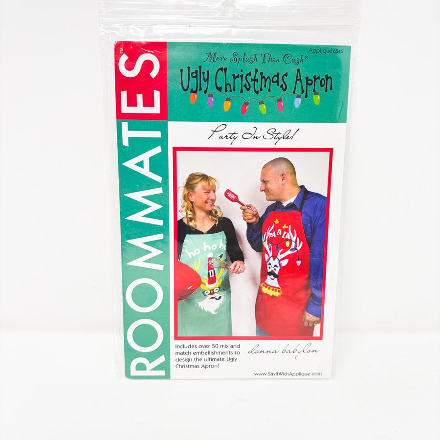 Roommates Applique Pattern 6515 Ugly Christmas Apron