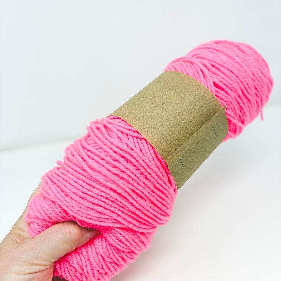 Hot Pink Unmarked Yarn