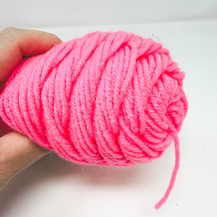 Hot Pink Unmarked Yarn