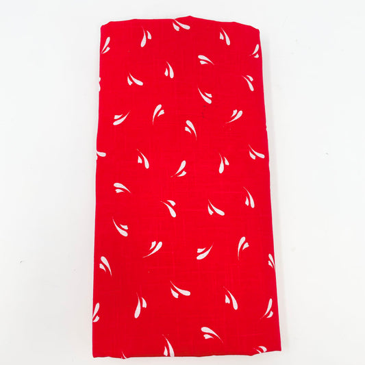 2.5 Yards Red/White Cotton Fabric