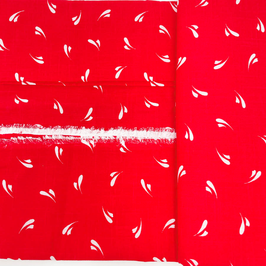 2.5 Yards Red/White Cotton Fabric