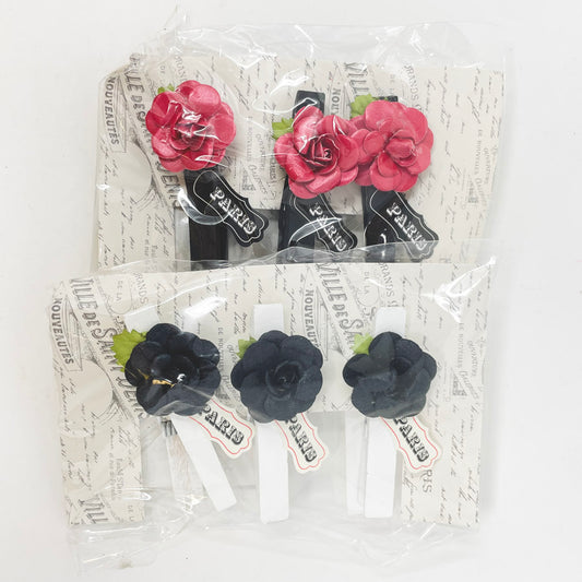 Decorative Paris Theme Clothespins