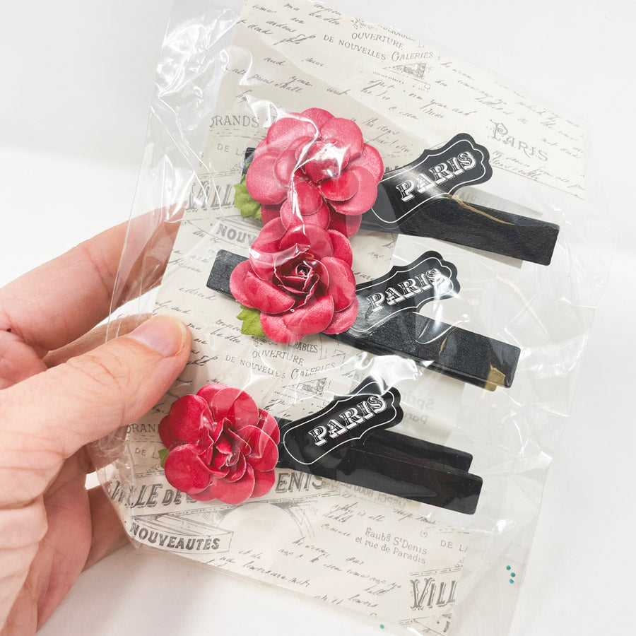 Decorative Paris Theme Clothespins