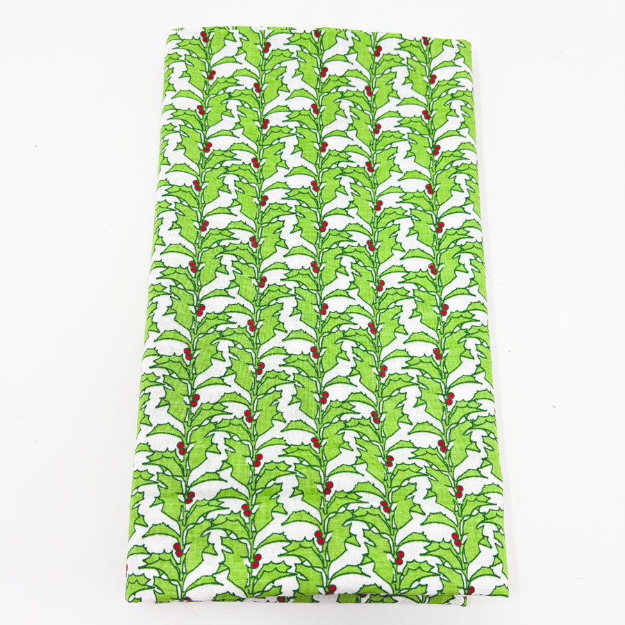 42" x 1 yd Abstract Holly Stripes Lightweight Cotton Fabric