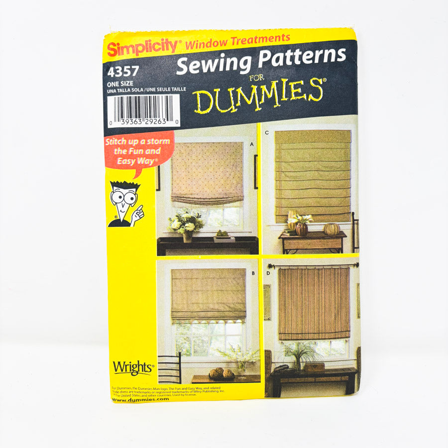 Simplicity – For Dummies Window Treatment Sewing Pattern 4357