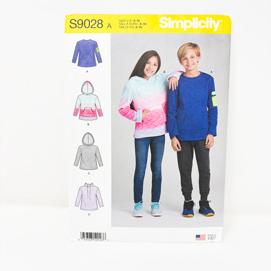 Simplicity Kids Sewing Pattern S9028 – Tops - Size 8-16